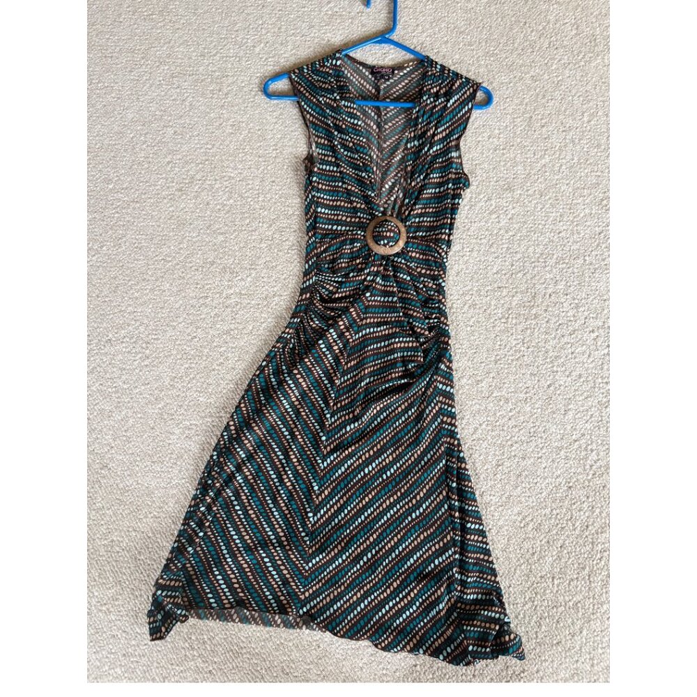 XOXO Vintage Dress Fit & Flare with strip accents - Picture 4 of 5